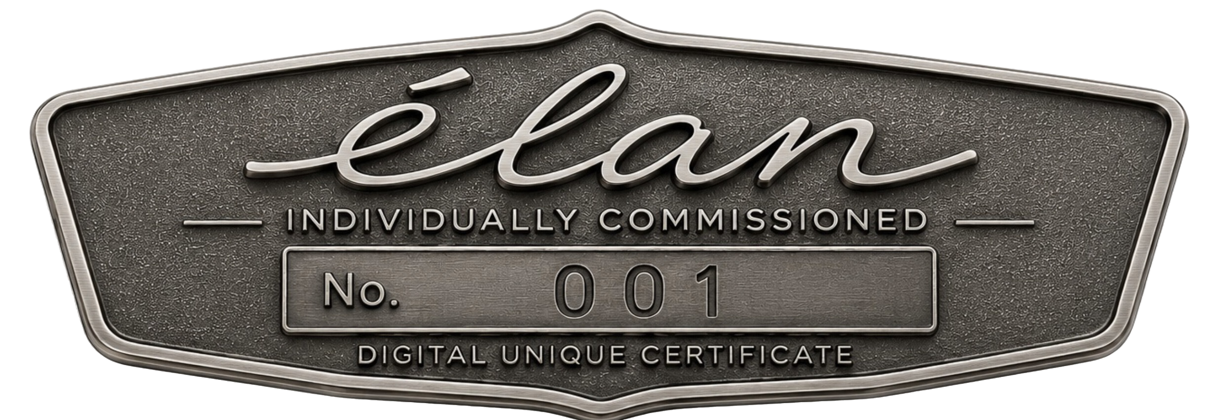 ÉLAN individually commissioned plate, No. 001
