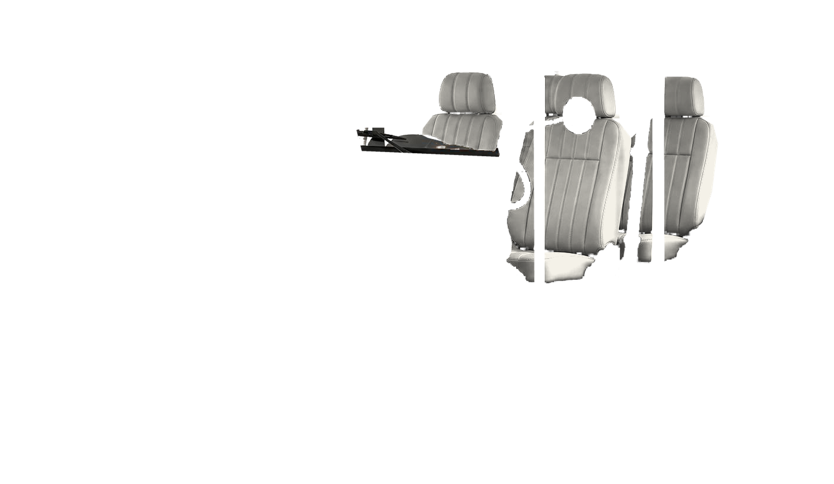 Seat upholstery — White
